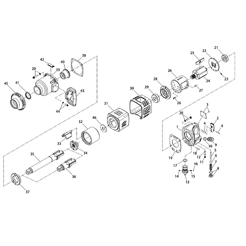 Diagram Diagram and Parts List for IR631S  Ingersoll Rand Wrench